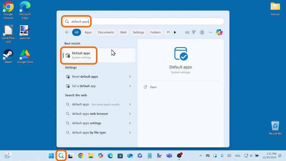 Change Default PDF Viewer - Default Apps