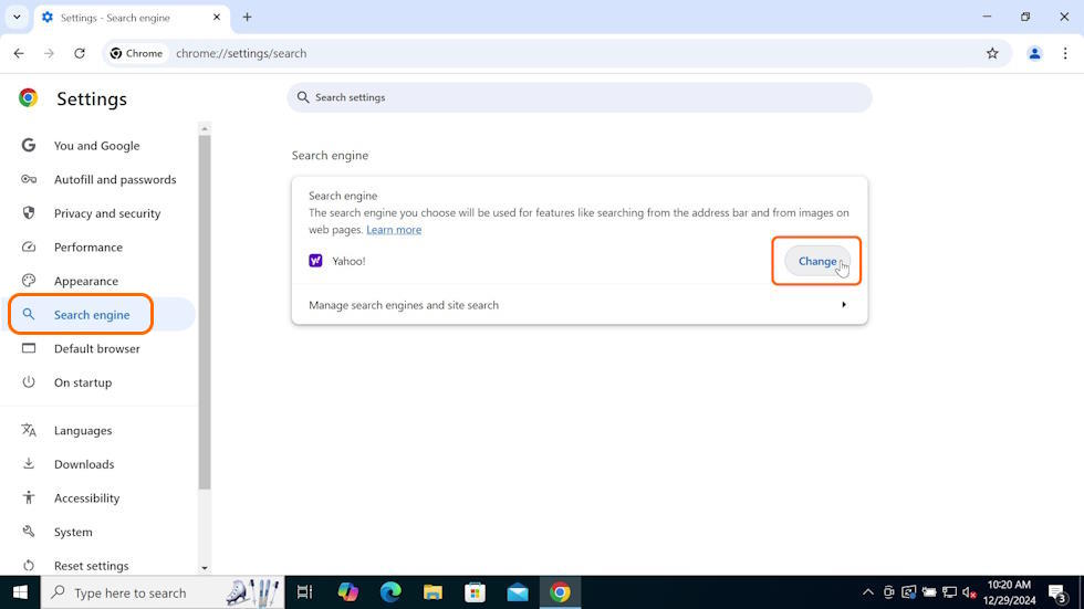 Change Default Search Engine in Chrome (Google, Yahoo, Bing, DuckDuckGo) - Change