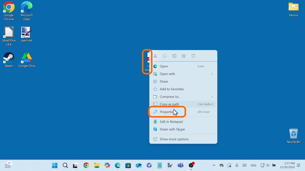 How to Change Default PDF Viewer from Edge to Chrome or Other Program in Windows 11 - Properties
